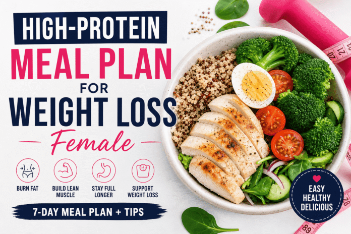 high-protein meal plan for weight loss female
